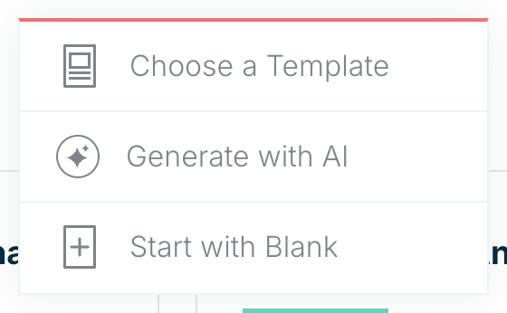 The Add Deliverable menu