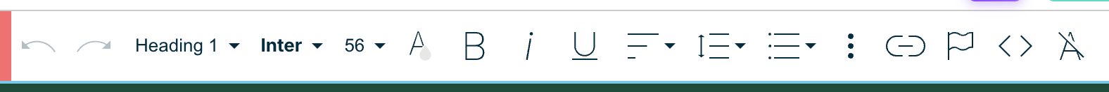 The text toolbar